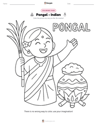 Pongal - Indian printable worksheet preview