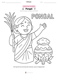 Vista previa de la hoja de trabajo imprimible de Pongal