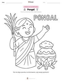 Podgląd drukowalnego arkusza ćwiczeń Pongal