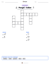 Pongal - Indian printable worksheet preview