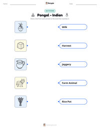 Pongal - Indian printable worksheet preview