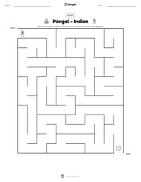 Pongal - Indian printable worksheet preview