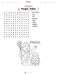 Pongal - Indian printable worksheet preview