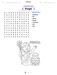 Aperçu de la feuille de travail imprimable Pongal