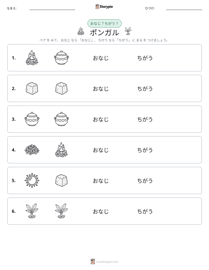 同じか違うか
