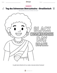 Tag des Schwarzen Bewusstseins - Brasilianisch druckbare Arbeitsblatt Vorschau