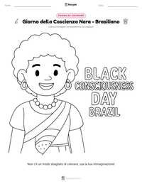 Anteprima della scheda stampabile di Giorno della Coscienza Nera - Brasiliano