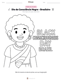 Prévia da folha de atividades imprimível Dia da Consciência Negra - Brasileiro