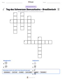 Tag des Schwarzen Bewusstseins - Brasilianisch druckbare Arbeitsblatt Vorschau