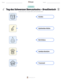 Tag des Schwarzen Bewusstseins - Brasilianisch druckbare Arbeitsblatt Vorschau