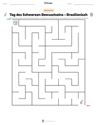 Tag des Schwarzen Bewusstseins - Brasilianisch druckbare Arbeitsblatt Vorschau