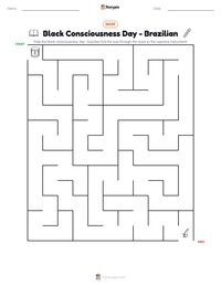 Black Consciousness Day - Brazilian printable worksheet preview