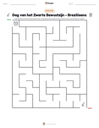 Dag van het Zwarte Bewustzijn - Braziliaans afdrukbare werkblad voorbeeld