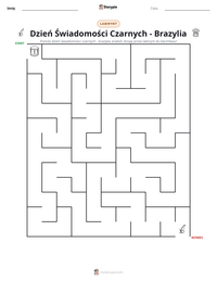 Podgląd drukowalnego arkusza ćwiczeń Dzień Świadomości Czarnych - Brazylia