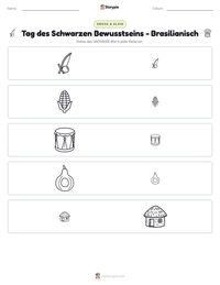 Tag des Schwarzen Bewusstseins - Brasilianisch druckbare Arbeitsblatt Vorschau