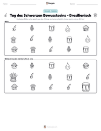 Tag des Schwarzen Bewusstseins - Brasilianisch druckbare Arbeitsblatt Vorschau