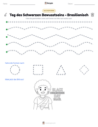 Tag des Schwarzen Bewusstseins - Brasilianisch druckbare Arbeitsblatt Vorschau