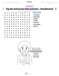 Tag des Schwarzen Bewusstseins - Brasilianisch druckbare Arbeitsblatt Vorschau