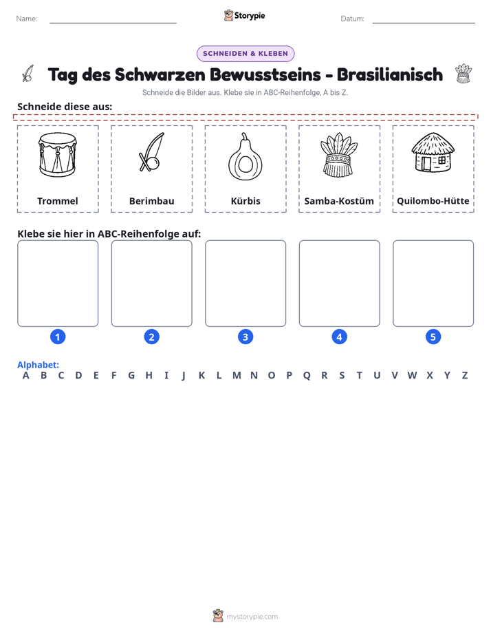 Schneiden & Einfügen Alphabet