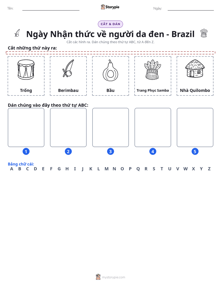 Cắt & Dán Chữ Cái