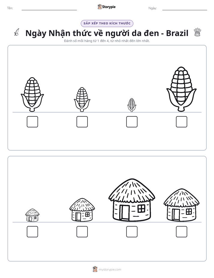 Thứ Tự Kích Thước