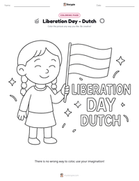 Liberation Day - Dutch printable worksheet preview