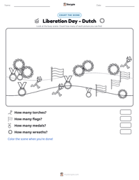 Liberation Day - Dutch printable worksheet preview