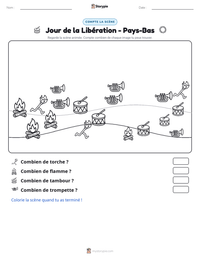 Aperçu de la feuille de travail imprimable Jour de la Libération - Pays-Bas
