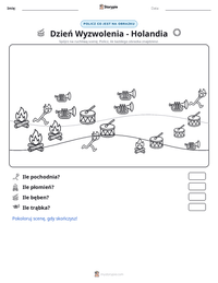 Podgląd drukowalnego arkusza ćwiczeń Dzień Wyzwolenia - Holandia