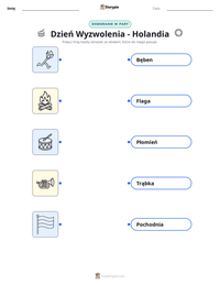 Podgląd drukowalnego arkusza ćwiczeń Dzień Wyzwolenia - Holandia