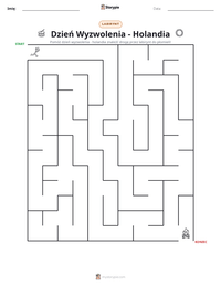 Podgląd drukowalnego arkusza ćwiczeń Dzień Wyzwolenia - Holandia