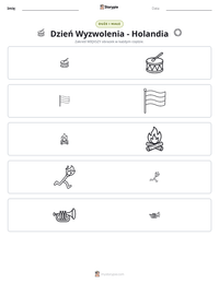 Podgląd drukowalnego arkusza ćwiczeń Dzień Wyzwolenia - Holandia