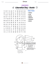 Liberation Day - Dutch printable worksheet preview