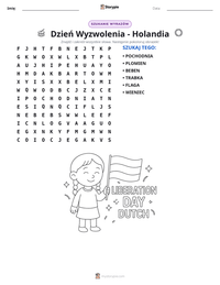Podgląd drukowalnego arkusza ćwiczeń Dzień Wyzwolenia - Holandia
