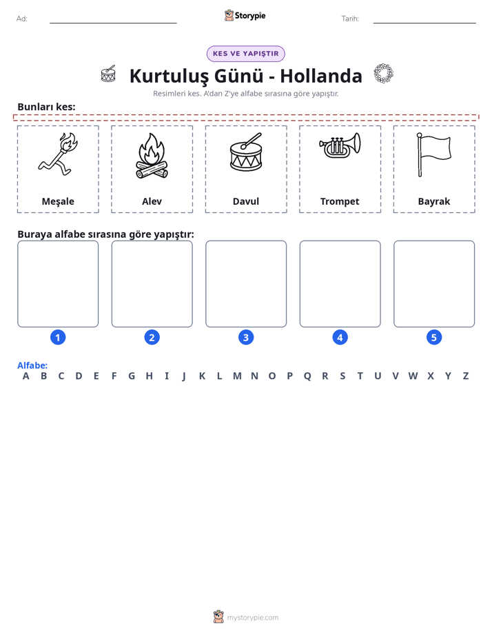 Kes & Yapıştır Alfabe