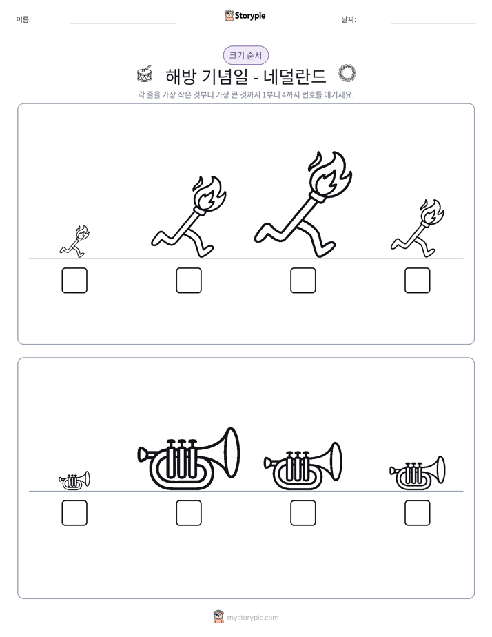 크기 순서