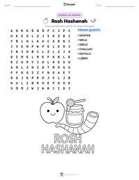 Anteprima della scheda stampabile di Rosh Hashanah