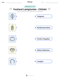 Podgląd drukowalnego arkusza ćwiczeń Festiwal Lampionów - Chiński