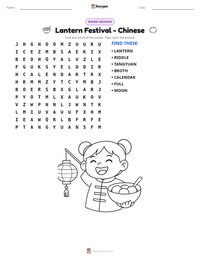 Lantern Festival - Chinese printable worksheet preview