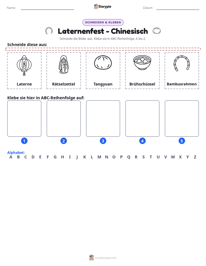 Schneiden & Einfügen Alphabet