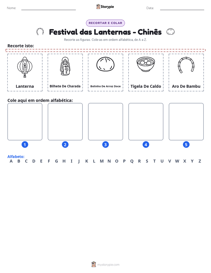 Recortar & Colar Alfabeto