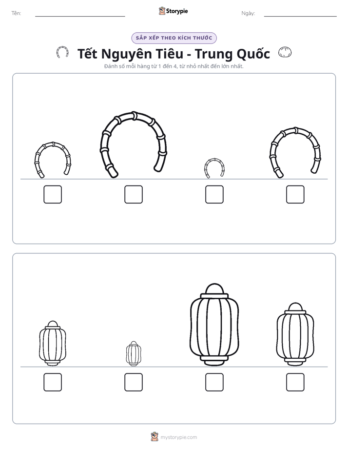 Thứ Tự Kích Thước