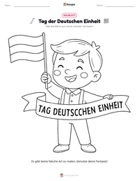 Tag der Deutschen Einheit druckbare Arbeitsblatt Vorschau