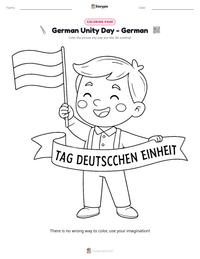 German Unity Day - German printable worksheet preview
