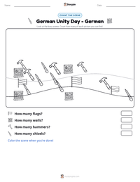German Unity Day - German printable worksheet preview