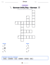 German Unity Day - German printable worksheet preview