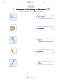 German Unity Day - German printable worksheet preview