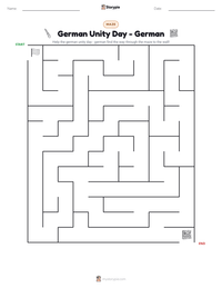 German Unity Day - German printable worksheet preview