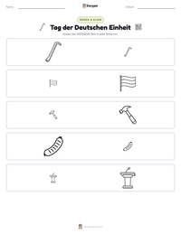 Tag der Deutschen Einheit druckbare Arbeitsblatt Vorschau