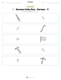 German Unity Day - German printable worksheet preview
